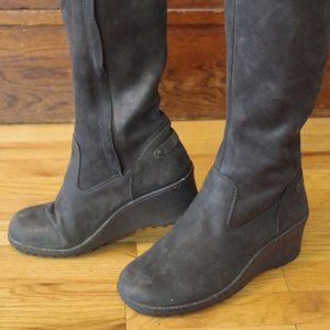 Keen womens leather casual wedge boots